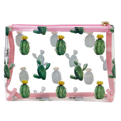 Voyez par le sac d'emballage de voyage de PVC d'impression de cactus