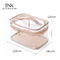 Logo Custom Pink Clear Handle lavent le sac cosmétique de PVC